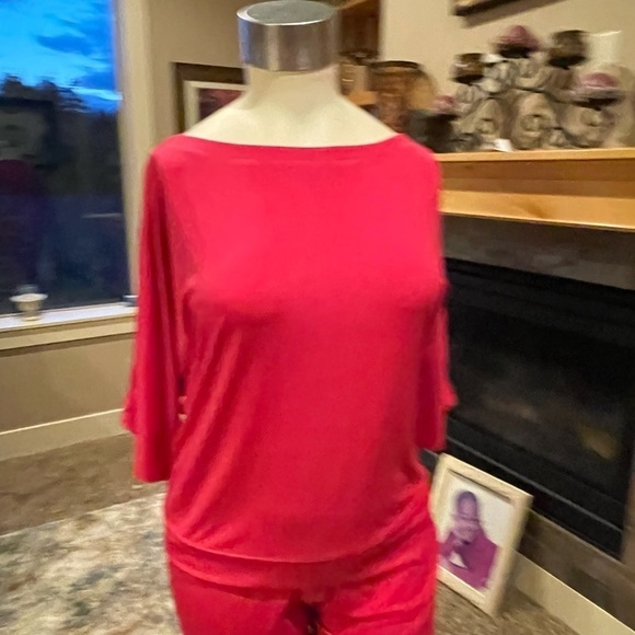 14/16 Ashley Stewart 3/4 Length Pink Shirt Clothes - Picture 6 of 14